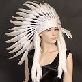 (image for) White Indian Headdress Native American Indian IND20