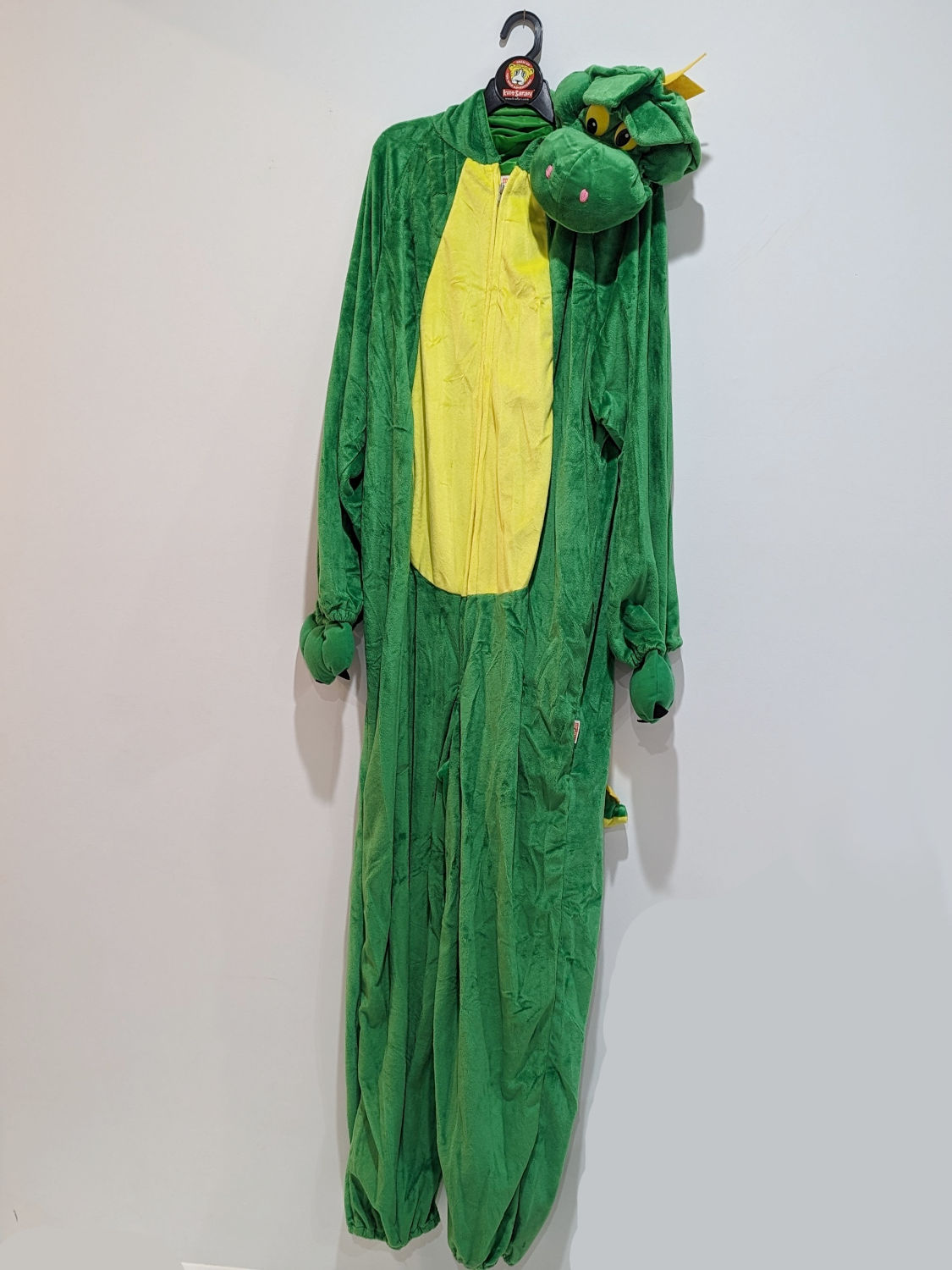 (image for) Dragon Dinosaur Adult Costume "Kids Safari" Deluxe Animal Jumpsuit Bodysuit - Click Image to Close
