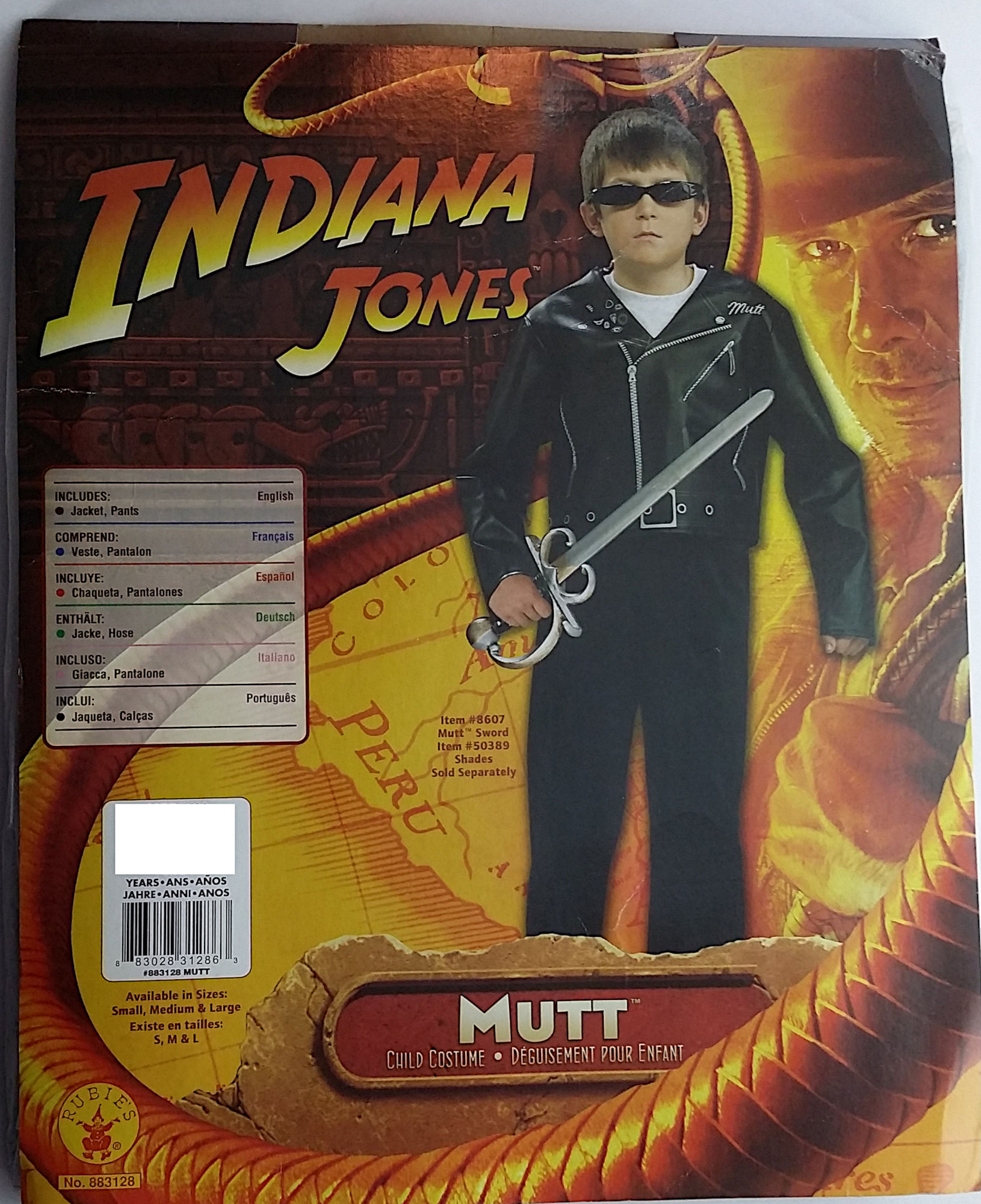(image for) Indiana Jones' son Mutt Williams hild Licensed Costume SMALL Halloween RC883128S