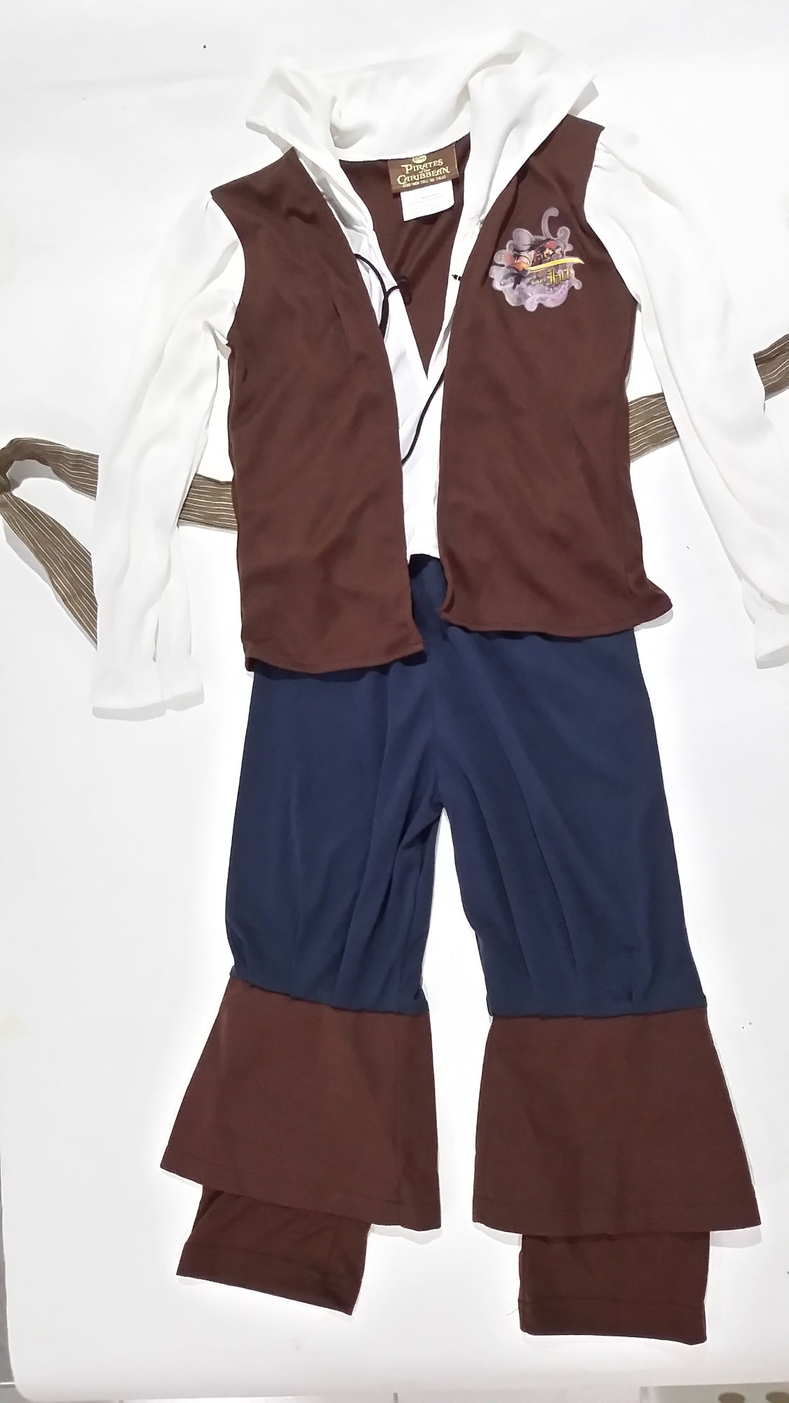 (image for) Jack Sparrow from Pirate of the Caribbean SMALL (3-5yo) Premium Child Costume Halloween DF2611S
