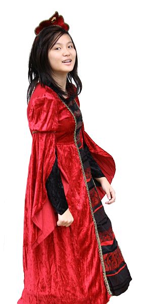 (image for) Middle Ages Renaissance Red Princess Child Costume, Halloween. Book week DC5028M - Click Image to Close