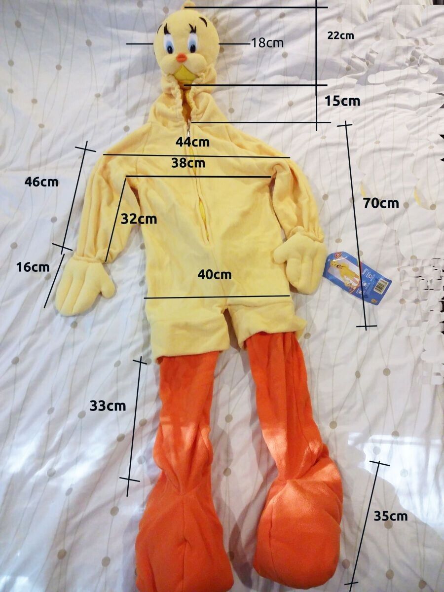 (image for) Tweety (Bird) Child Jumpsuit Costume Medium (5-7yo) Halloween- RC50983M