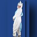 (image for) Unicorn Costume Medium/Large Adult Jumpsuit Bodysuit Pajamas Mythical Creatures