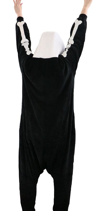 (image for) Skeleton Pajama Costume -Onesie Style- Adult Medium- or Child- Halloween