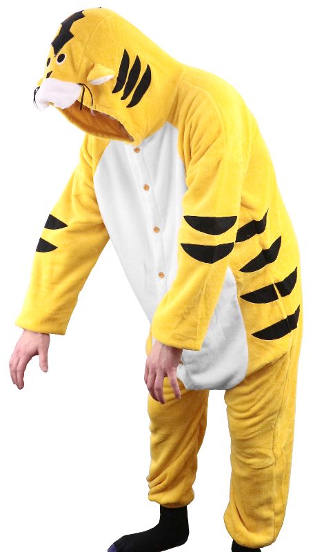 (image for) Tiger Adult-Child Medium Pajama Bodysuit Costume
