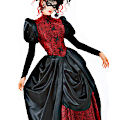 (image for) 1800s Royal Lady Red & Black Adult Costume (LARGE) Halloween RC55100L
