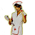(image for) Female Nurse Betty PVC Costume Eartly Teen -WLU003XS