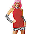 (image for) Red Hot Velvet 60's Sexy Female Adult Costume. Halloween Size: SMALL RC15836S