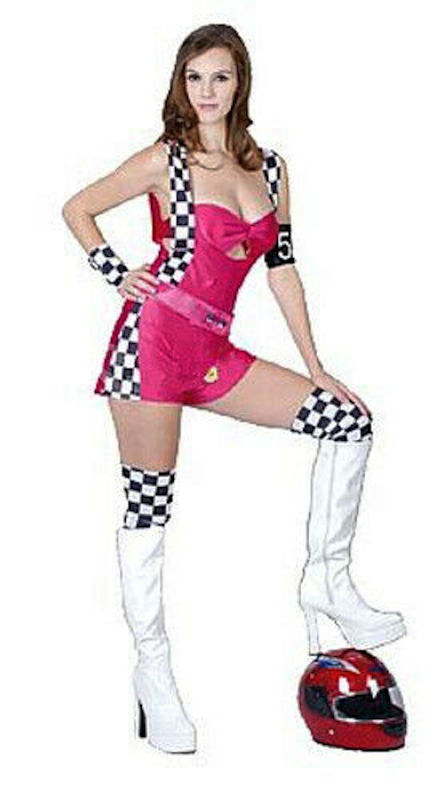 (image for) Pink Car Race Girl Adult Sexy Costume (Small) Formula 1 Driver QCO5837