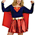 (image for) Supergirl Full Cut Costume PLUS Size Halloween   RC17479PLUS