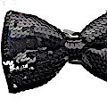 (image for) Set of 4 Party or Halloween Sequin Black Bowties - HB025