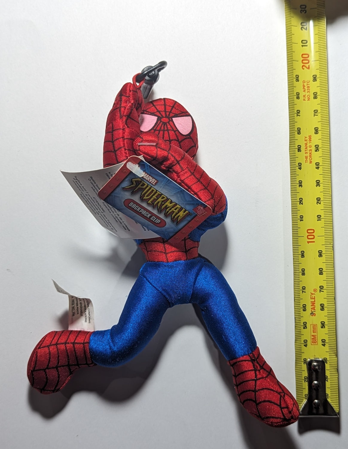 (image for) Spider-Man BackPack Clip Soft Toy Russ Berrie Marvel Collectible - ST-R28576 - Click Image to Close