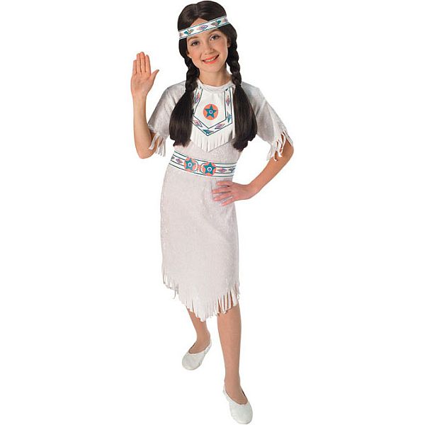 (image for) White Velvet Indian Child Girl Costume -3-4yo RC881053S - Click Image to Close