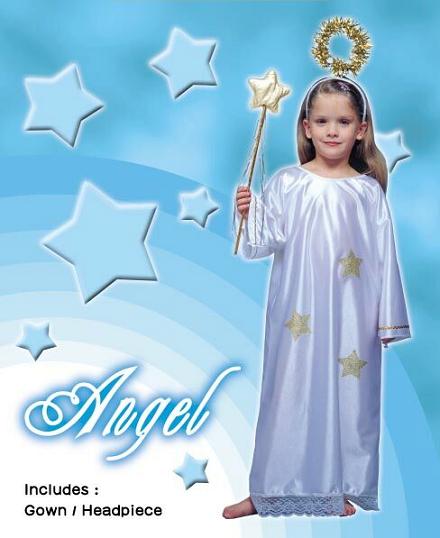 (image for) Angel Child Girl White Costume - Small (4-6yo) Halloween CPC028S - Click Image to Close