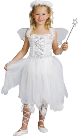 (image for) White DeLuxe Angel Child Costume Nativity Christmas Book Week Halloween QCO5949S - Click Image to Close