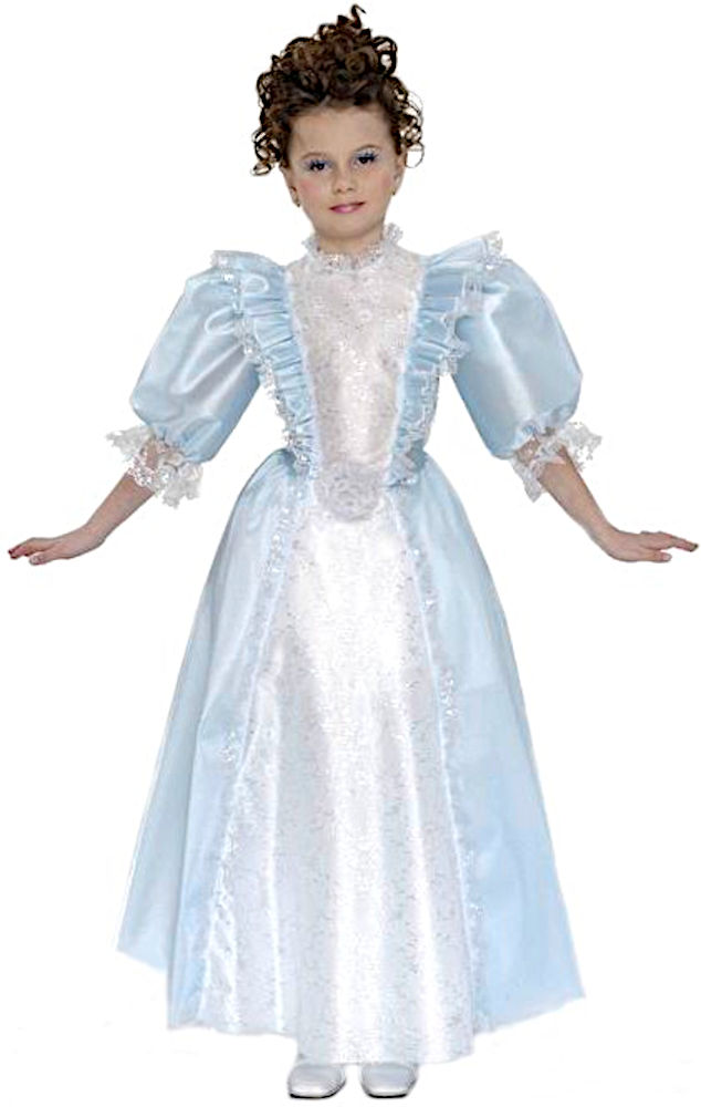 (image for) 18th Century Blue Princess Large child costume, Cinderella, Halloween EC15320L - Click Image to Close
