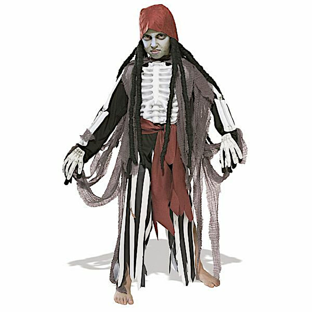 (image for) Ghost Ship Pirate Child Costume Halloween Zombie Skeleton Book Week 8-10yo RC883818L - Click Image to Close