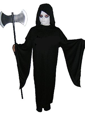 (image for) Dr Darkness - Grim Reaper Child Halloween Costume - Large QCP6744L - Click Image to Close