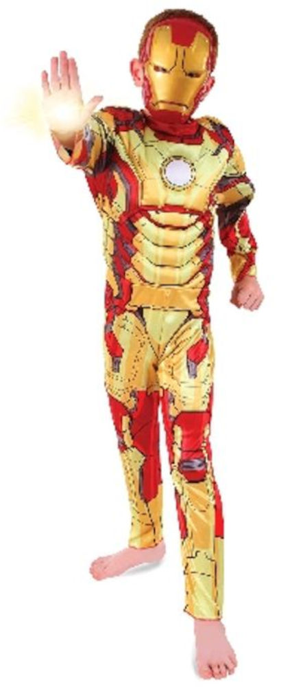 (image for) Iron Man Child Small DeLuxe Costume The Avengers Marvel Superhero Halloween DF0394S - Click Image to Close