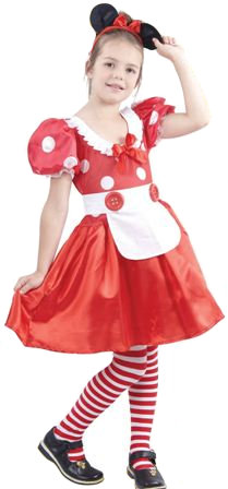 (image for) Mouse Girl Polka Dot Child Costume-120-130cm - Halloween QCO5945M - Click Image to Close
