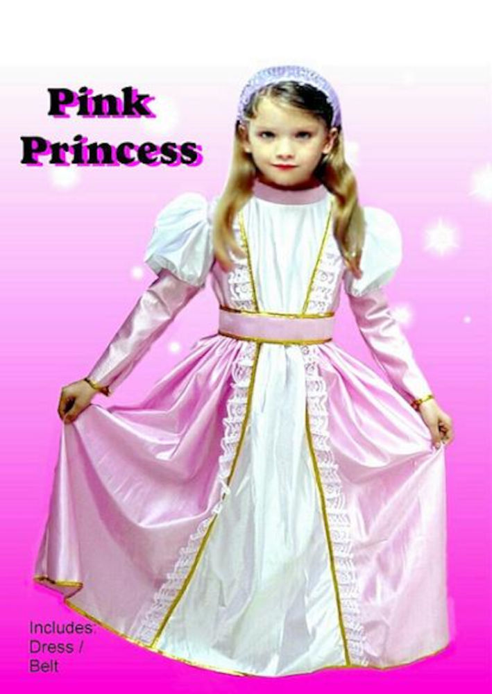 (image for) Classic Pink & White Princess Child Costume Halloween 6-8 y.o. CPC008M - Click Image to Close
