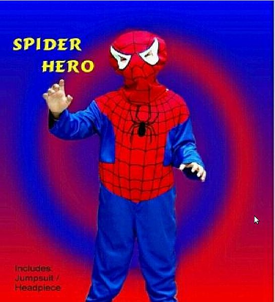 (image for) Spider Hero MEDIUM Child Costume Halloween 6-8yo CPC005M - Click Image to Close