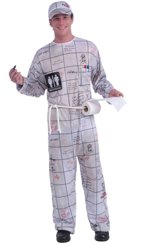 (image for) Male Adult Funny Costume 'Bathroom Wall Guy' Standard Size -WIC68372STD - Click Image to Close