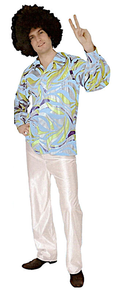 (image for) Hippie Dude Mens Adult Costume 60's 70's Groovy Disco MEDIUM DC3092STD - Click Image to Close