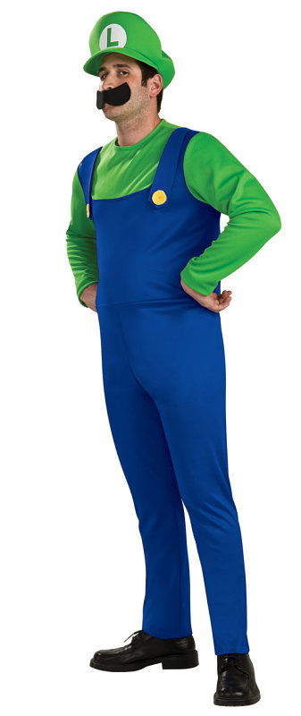 (image for) Luigi Adult Costume Super Mario Bros licensed Medium RC889229M - Click Image to Close