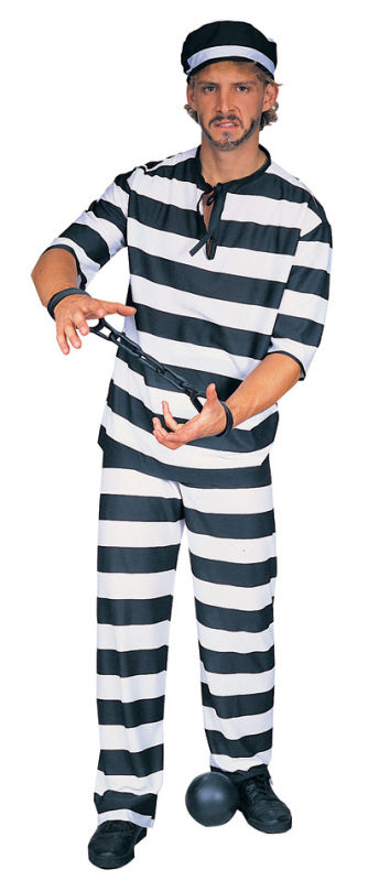 (image for) Prisoner Adult Costume -Halloween (Small) RC888433-S - Click Image to Close