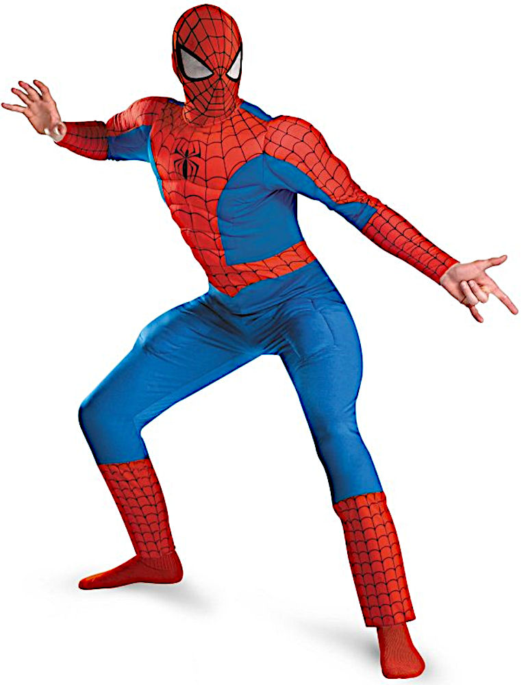 (image for) Spiderman Deluxe Adult Muscle Costume Halloween PLUS Size BC802670XXL - Click Image to Close