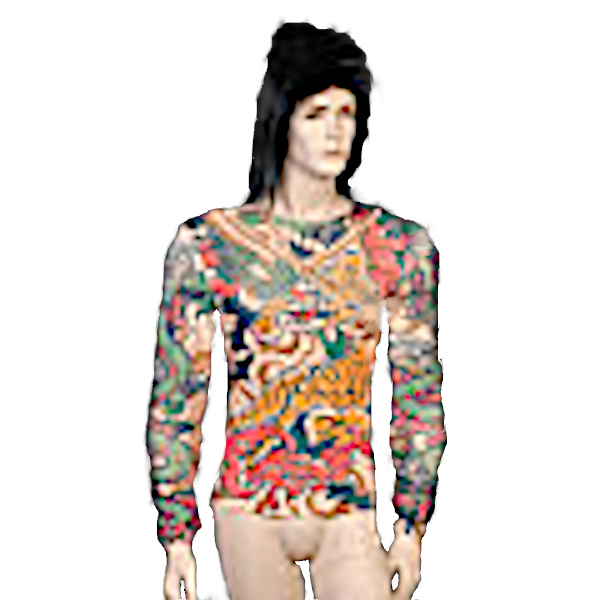 (image for) Tattoo Men's Costume Top T-Shirt Small/Medium LU036 - Click Image to Close