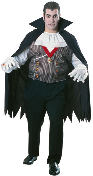 (image for) Vampire Full Cut Adult Costume (Plus Size) Halloween RC17410 - Click Image to Close