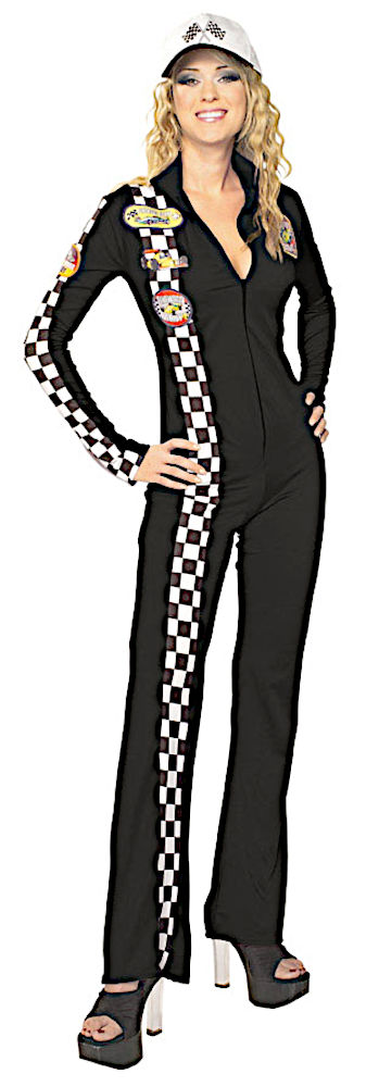 (image for) Female Car Racer Adult Jumpsuit Halloween Costume SMALL RC888145S - Click Image to Close