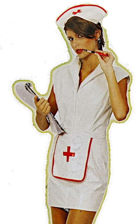 (image for) Female Nurse Betty PVC Costume Eartly Teen -WLU003XS - Click Image to Close