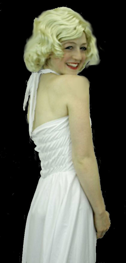 (image for) Iconic Marilyn Monroe Hollywood Adult Costume. Halloween Medium+ (Std) QCO1503Std - Click Image to Close