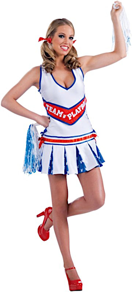 (image for) Playboy Cheerleader Adult Halloween Costume SMALL/MEDIUM - BC801663 - Click Image to Close