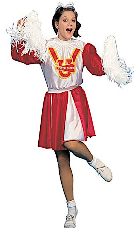 (image for) PomPom Cheerleader Girl Adult Costume (MEDIUM )Halloween RC15183STD - Click Image to Close
