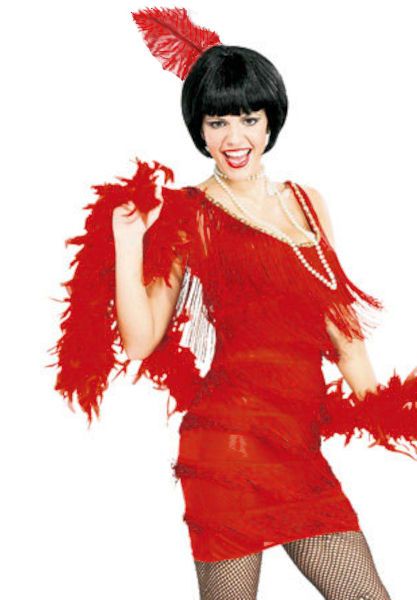 (image for) Roaring 1920's Red Flapper Adult Costume Halloween Dress Small RC16852S - Click Image to Close