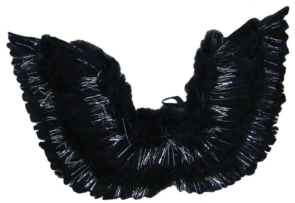 (image for) Feather Angel Wings Black 60x40 Halloween AA34BK - Click Image to Close