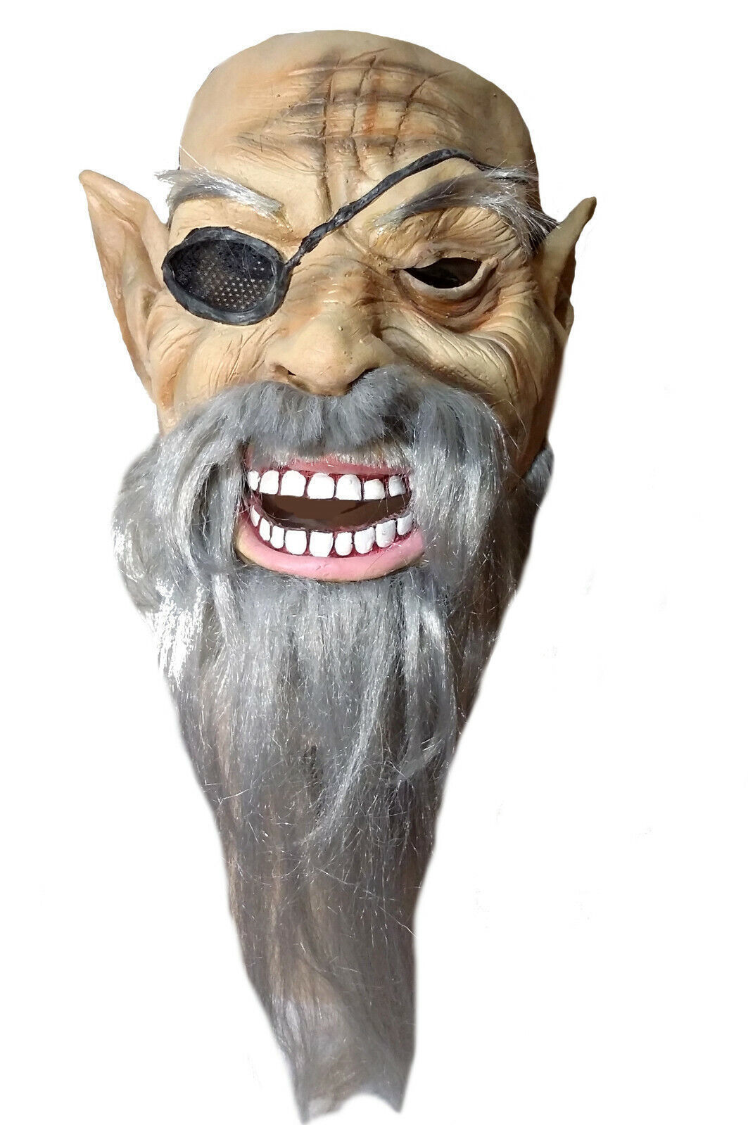 (image for) Elf Man Full Head Latex Mask with Grey Hair -AM2018 - Click Image to Close
