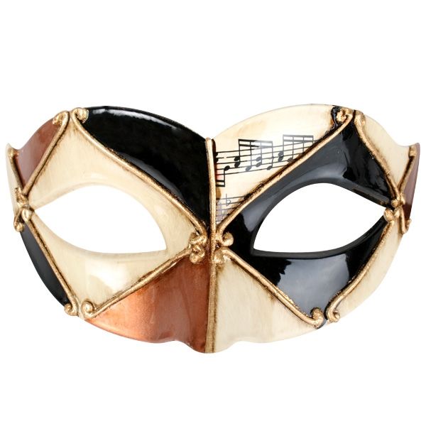 (image for) Pietro Gold Black Masquerade Eye Mask - Click Image to Close