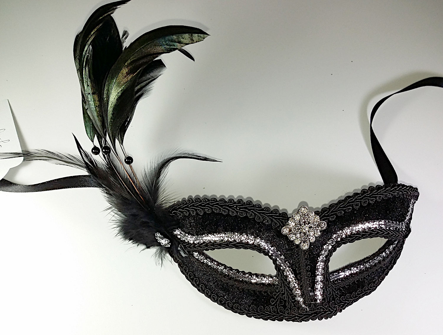 (image for) Black & Silver Bird Mask by Laura Lucci - UM141 - Click Image to Close