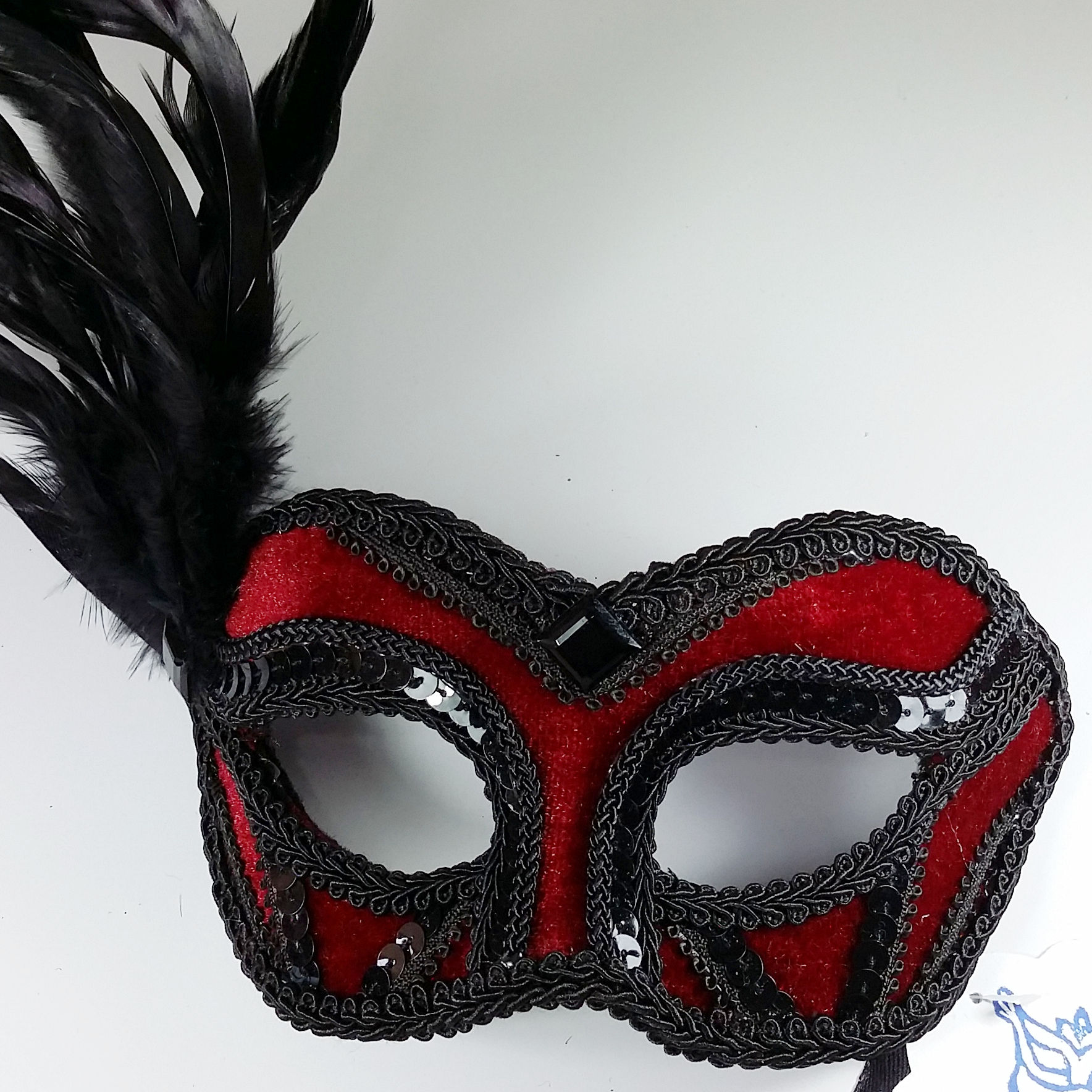 (image for) Atlantis Deep Red & Black Women's Mask - Costume Eyemask UM147F - Click Image to Close