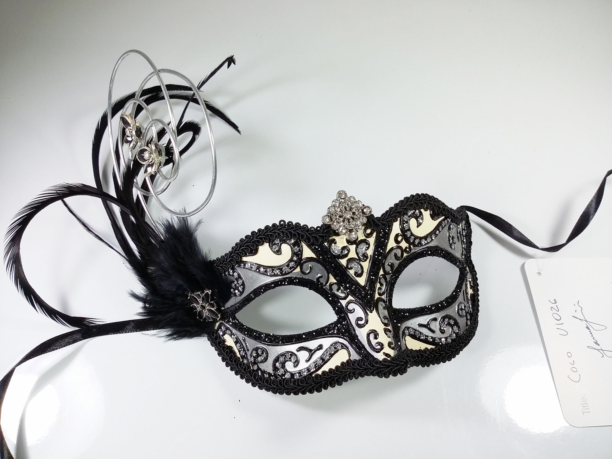 (image for) Happy CoCo_Black & Silver Costume Mask by LauraLucci U1026 - Click Image to Close