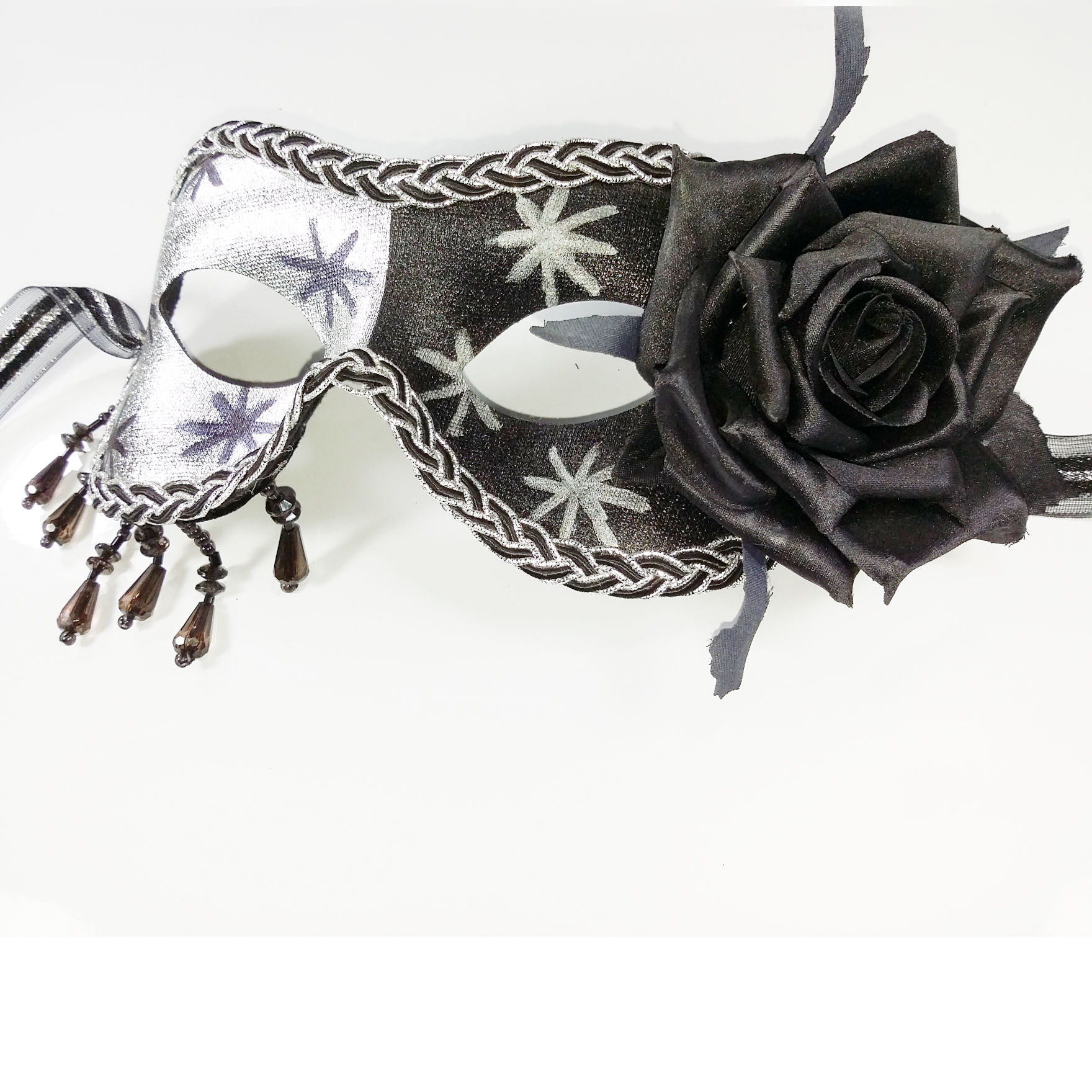 (image for) Night Heavens Black & Silver Masquerade Mask - UM148 - Click Image to Close