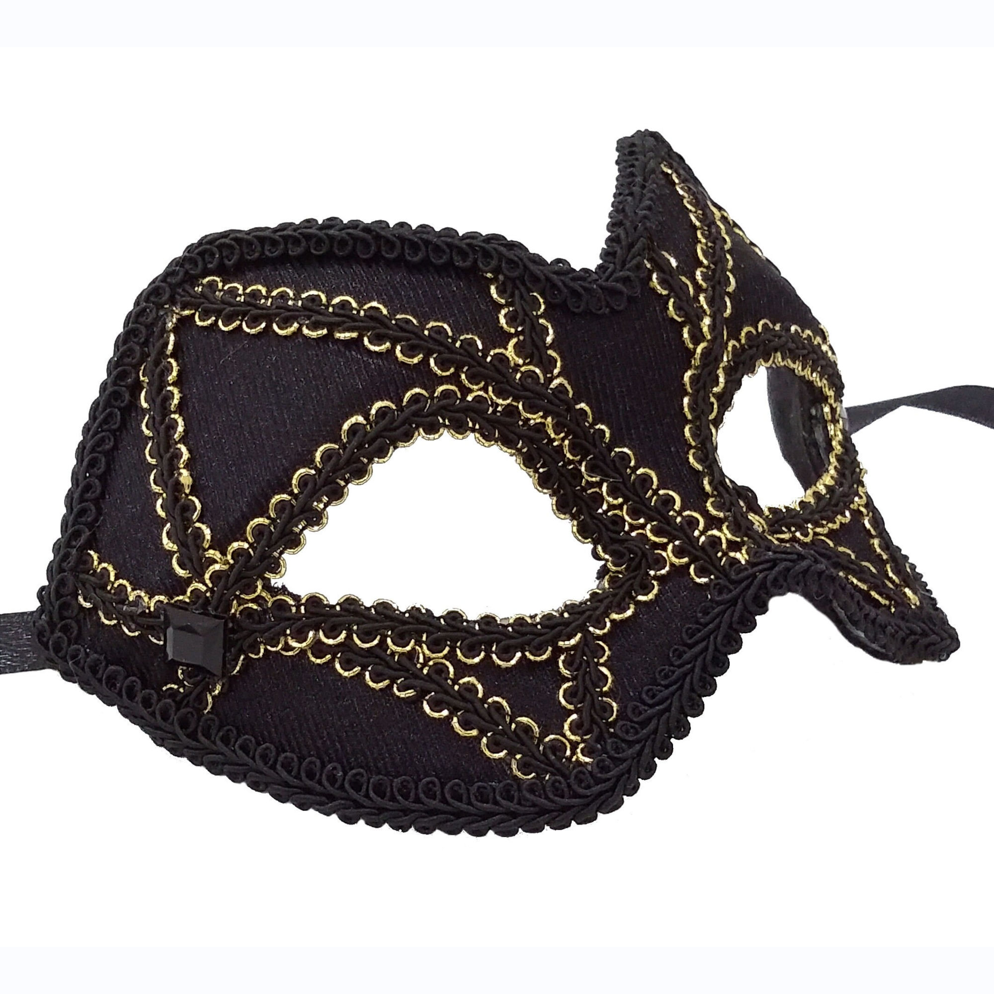 (image for) Superhero Black & Gold Male Party Mask UM149 - Male Venetian Mask - Click Image to Close