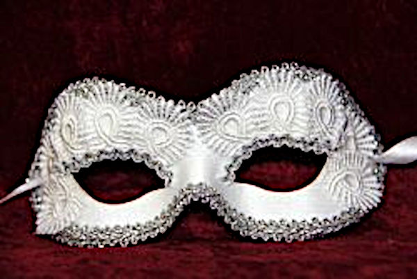 (image for) White Lace Laura Lucci's Masquerade Mask U350 - Click Image to Close