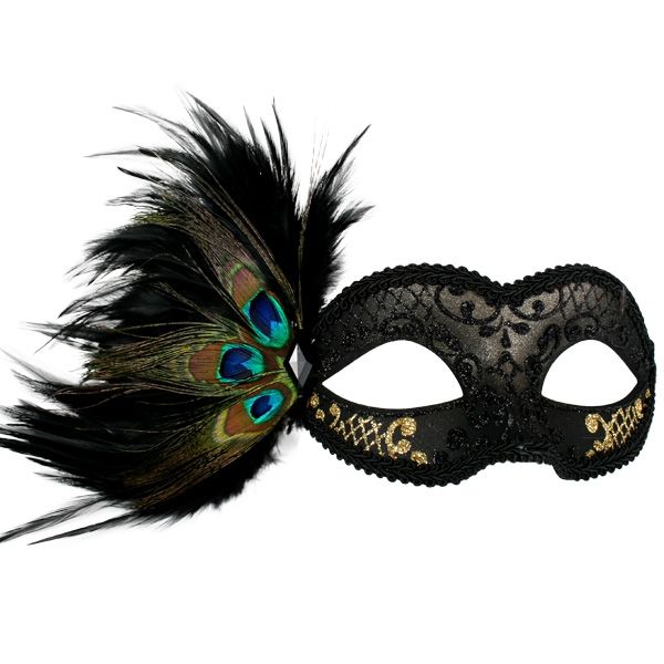 (image for) Adrianna Black & Gold Masquerade Mask ND4076 - Click Image to Close