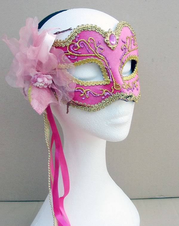 (image for) Pink Princess Feather Mask Themed Parties and Halloween NFP748 - Click Image to Close